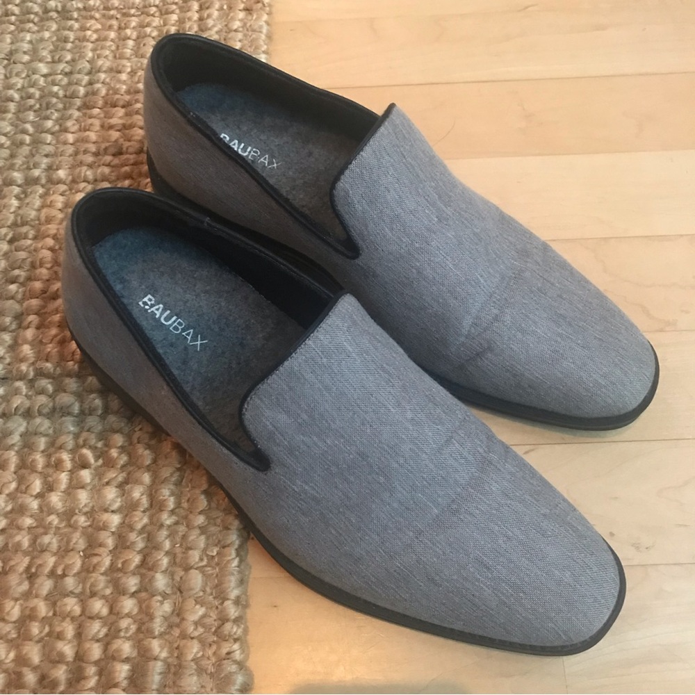 BauBax Dressy Loafer - Gray - Bamboo, Coconut & Wool - Slip On Shoe - Men size 7